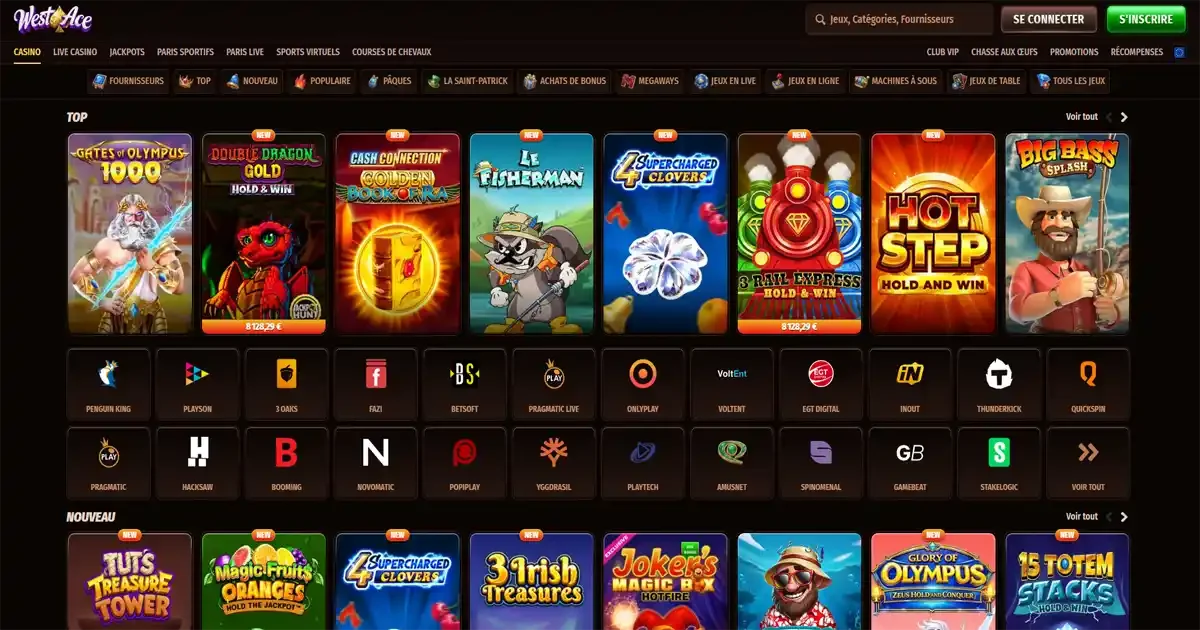 Les machines &agrave; sous du casino en ligne WestAce