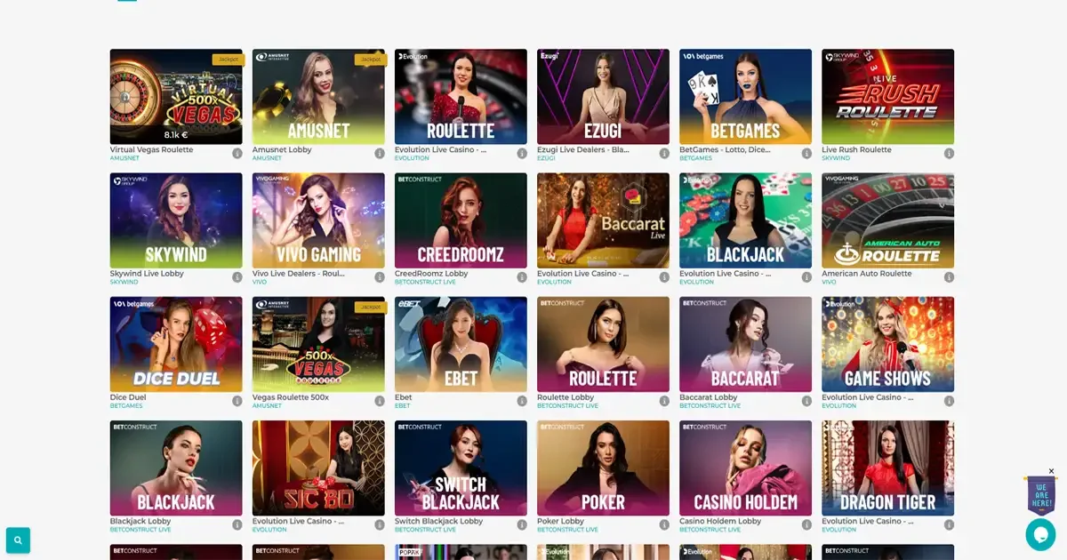 Jeux live Merlin Casino : roulette, blackjack, baccarat et tables en direct