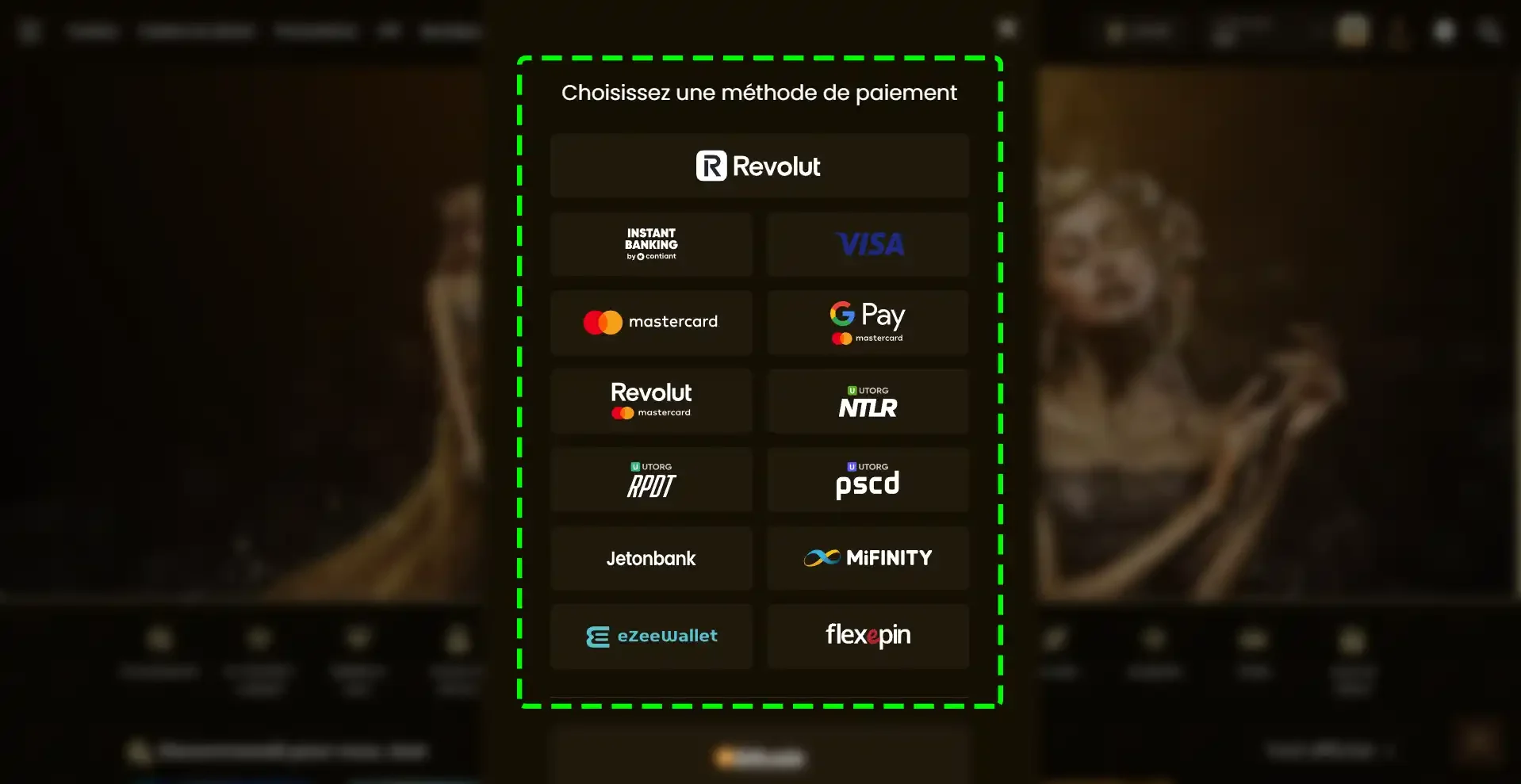 Les diff&eacute;rentes m&eacute;thodes de d&eacute;pot sur le casino Goldspin