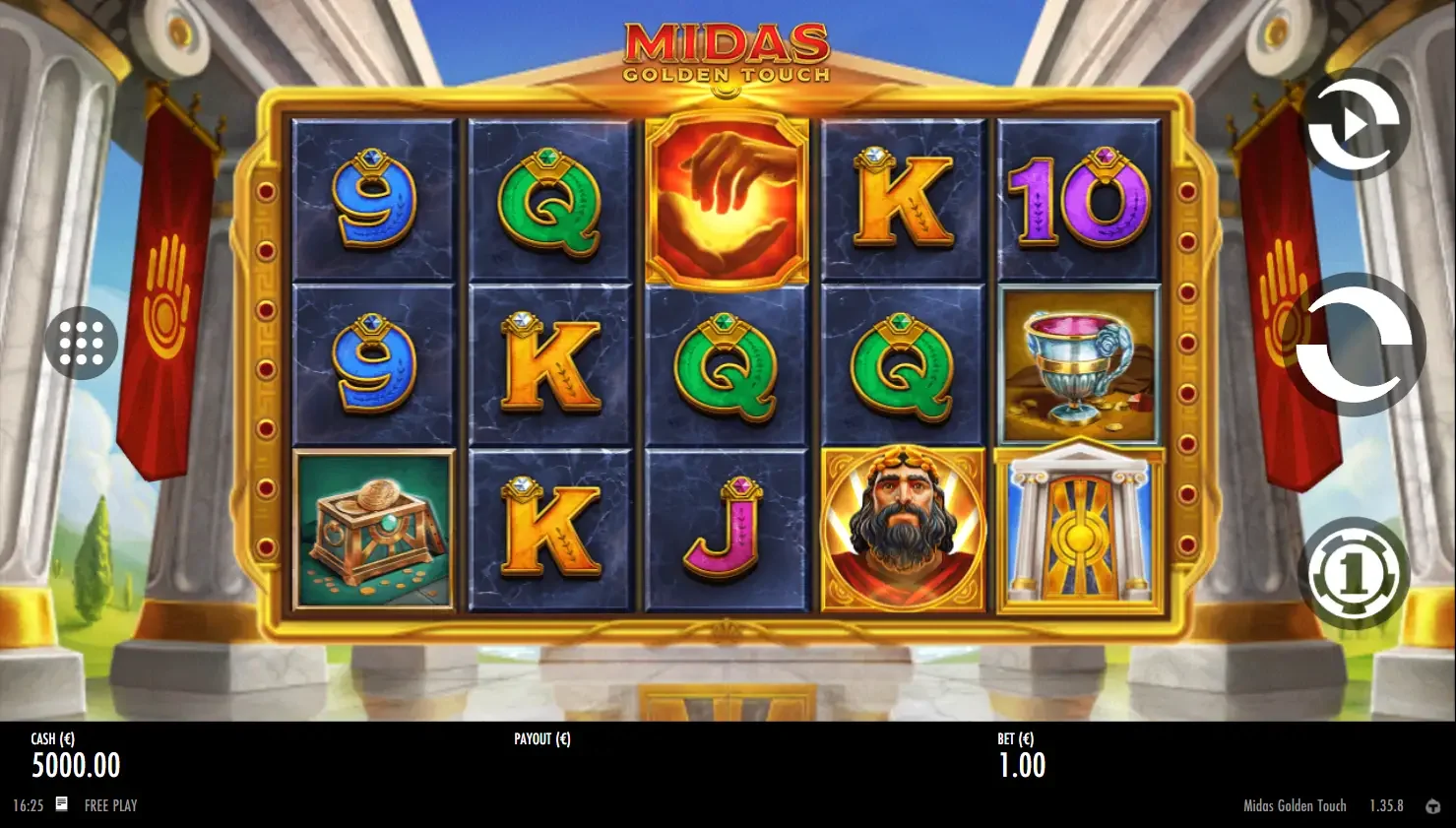 Midas Golden Touch machine &agrave; sous Thunderkick