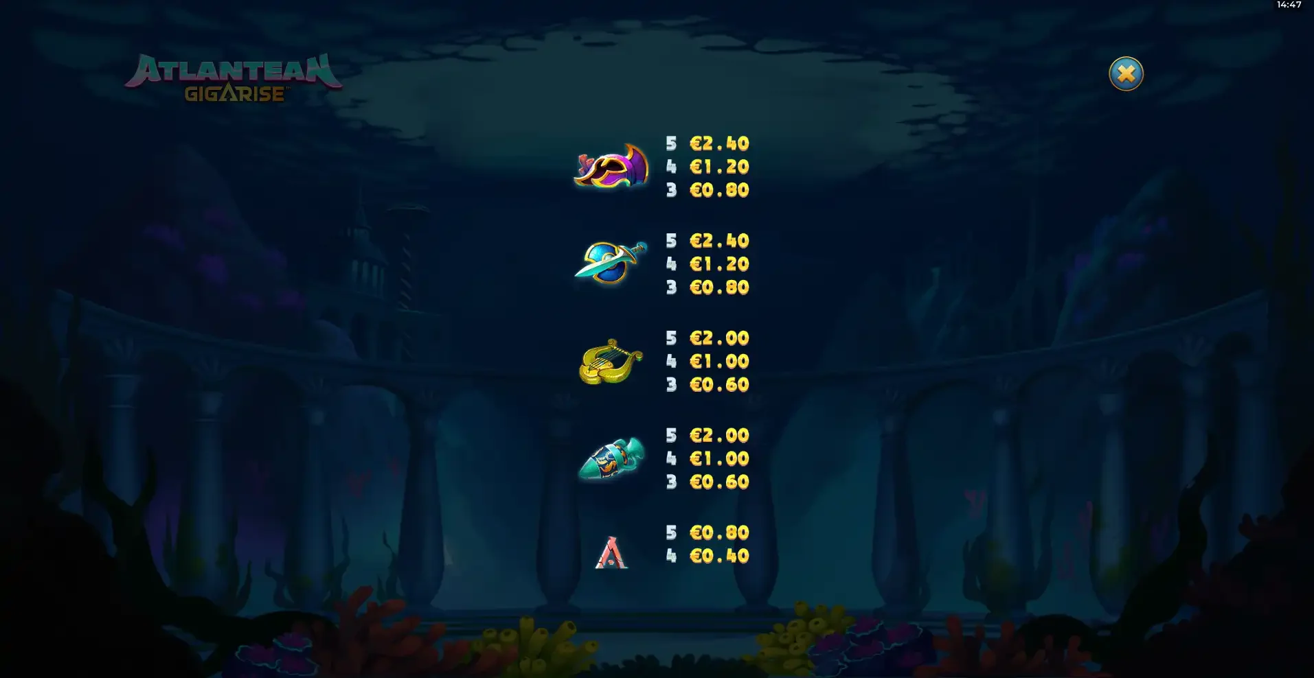 Atlantean Gigarise machine &agrave; sous casino