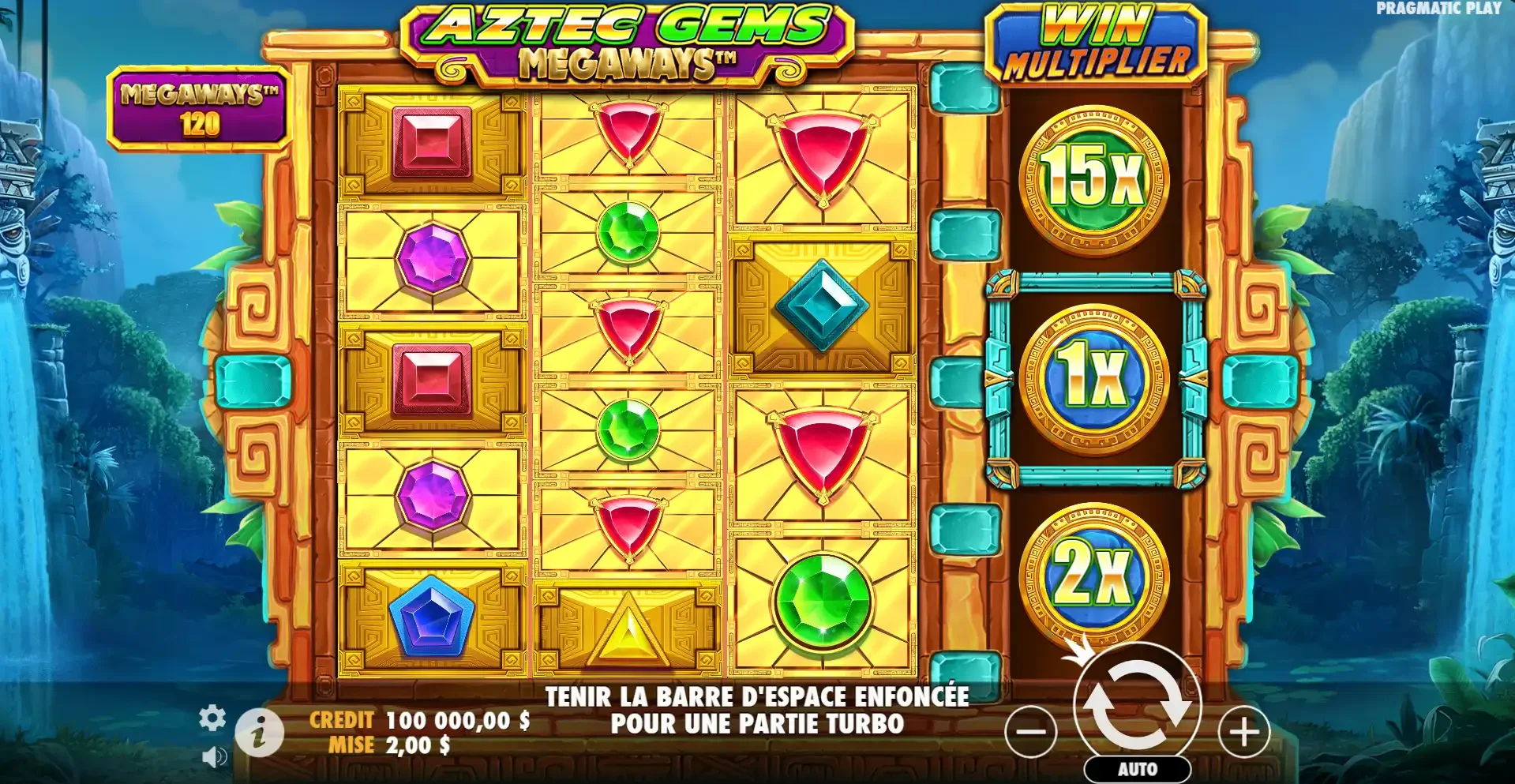 la machine &agrave; sous Aztec Gems Megaways