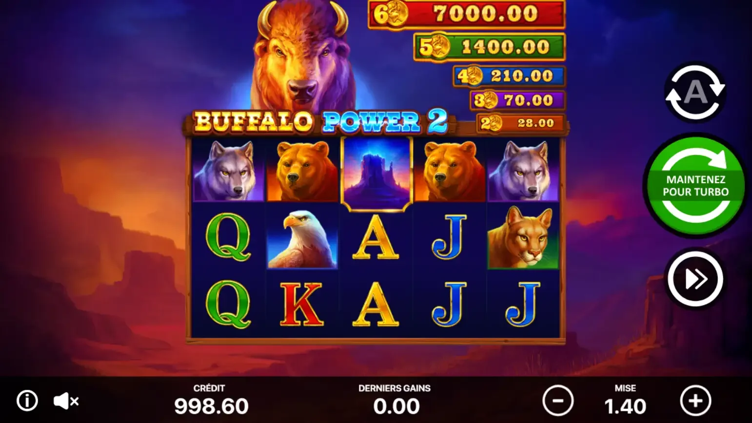 machine &agrave; sous Buffalo Power 2 Hold and Win