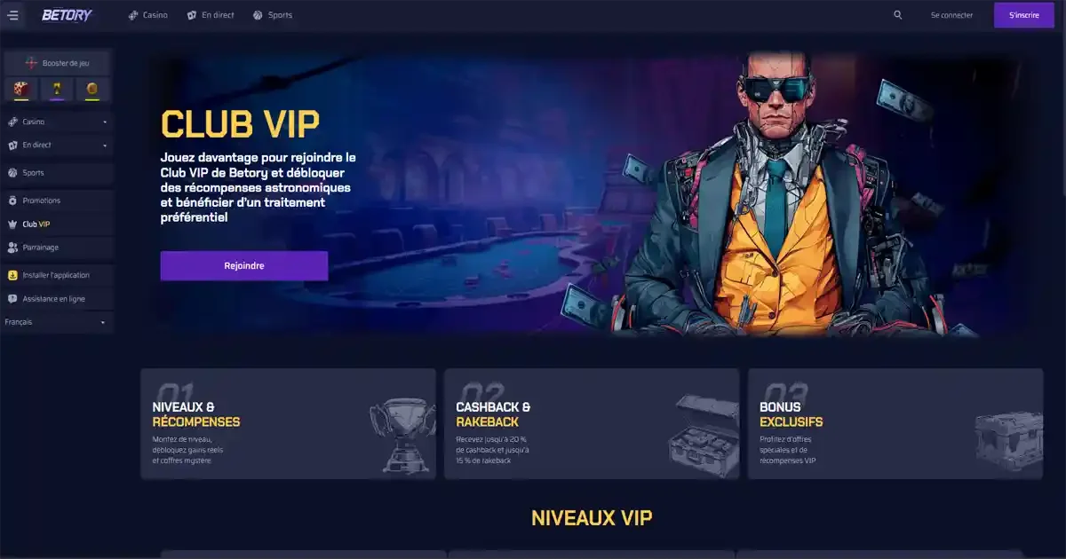 Club vip de betory casino