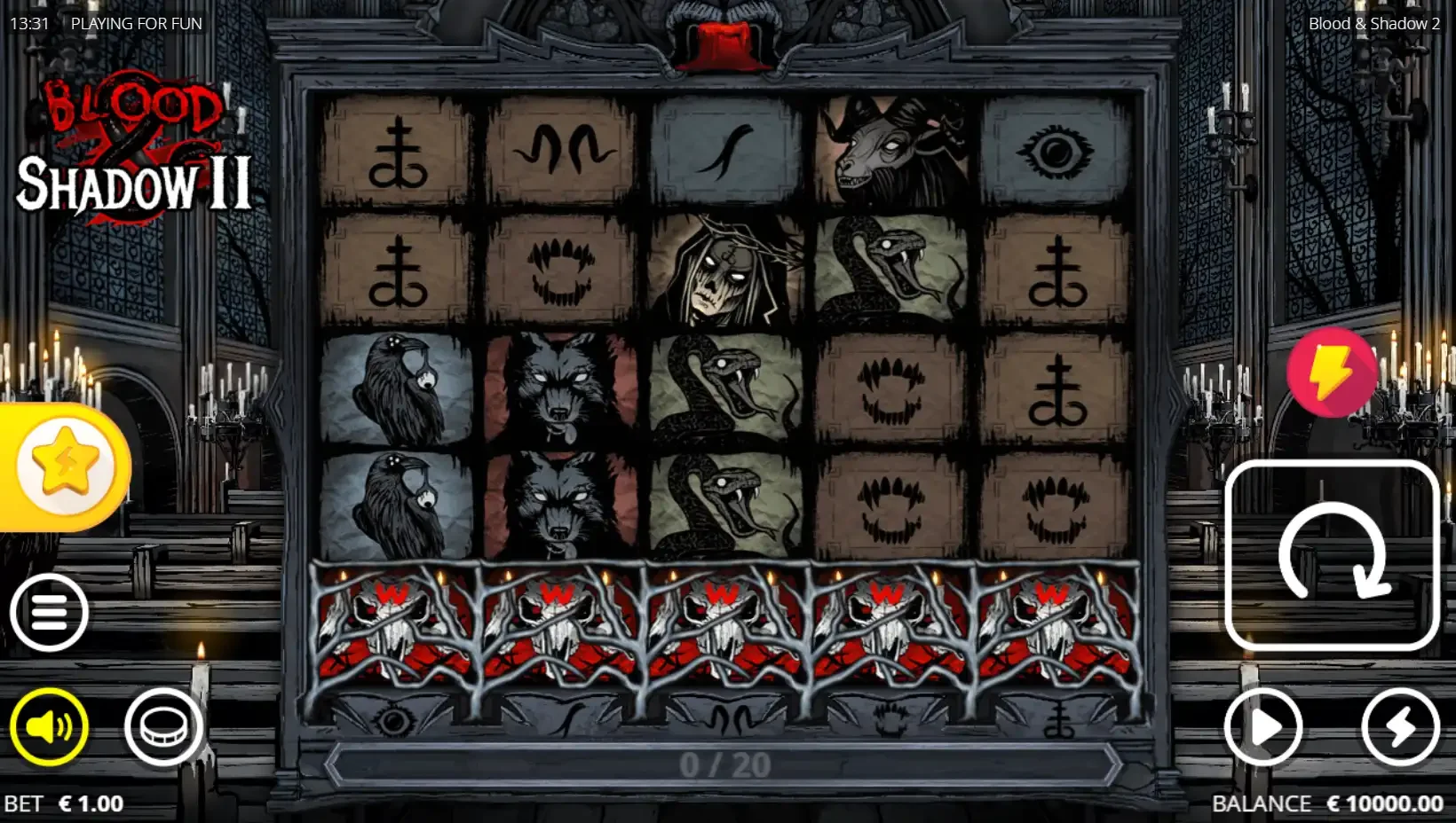 la machine &agrave; sous Blood & Shadow 2