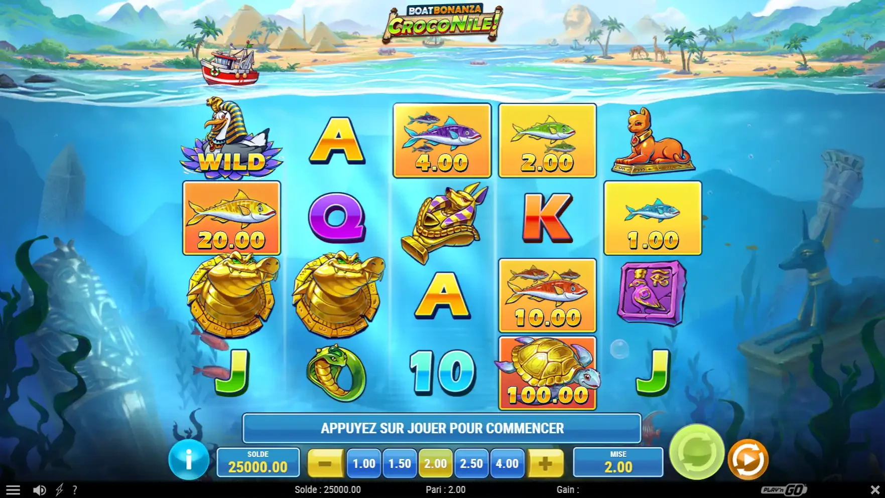 la machine &agrave; sous Boat Bonanza CrocoNile!