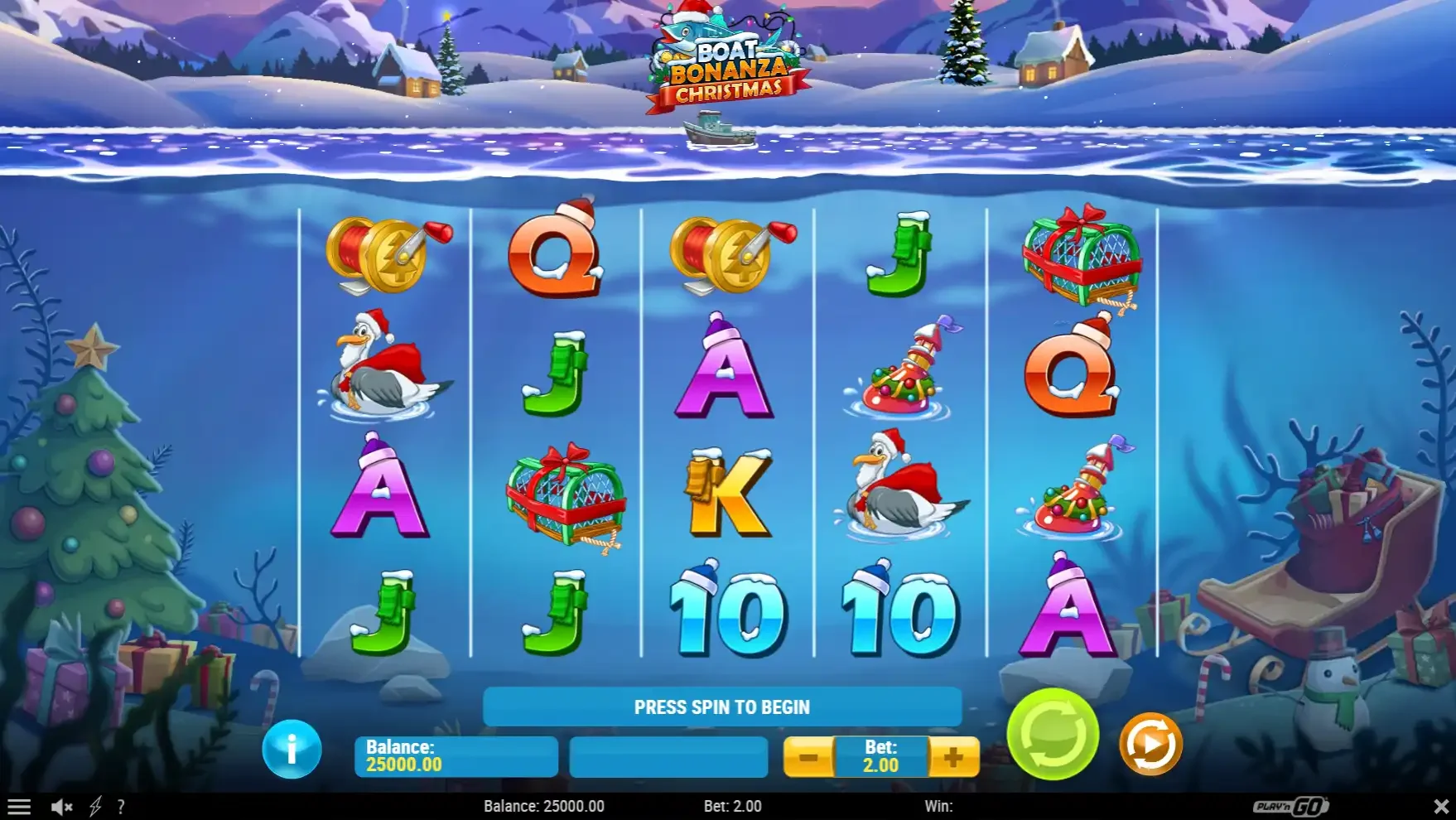 la machine &agrave; sous Boat Bonanza Christmas