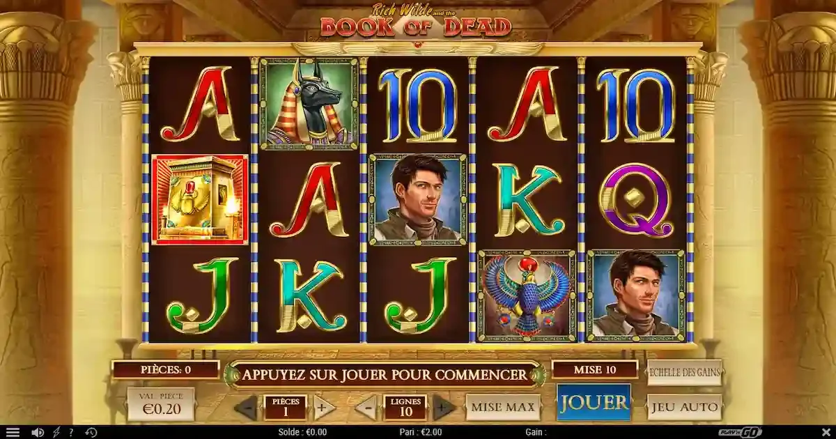 Machines &agrave; sous book of Dead sur casino en ligne