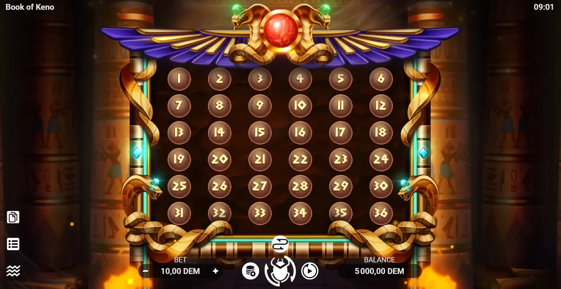 le jeu de machine &agrave; sous Book of Keno