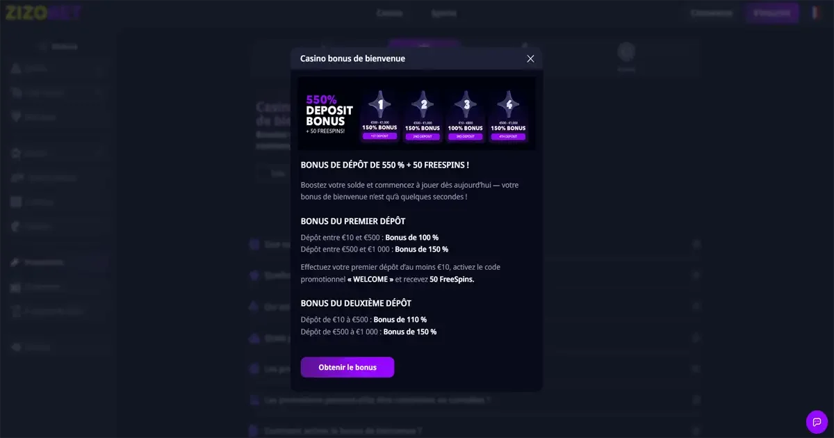 Le bonus de bienvenue du casino en ligne Stupid Casino
