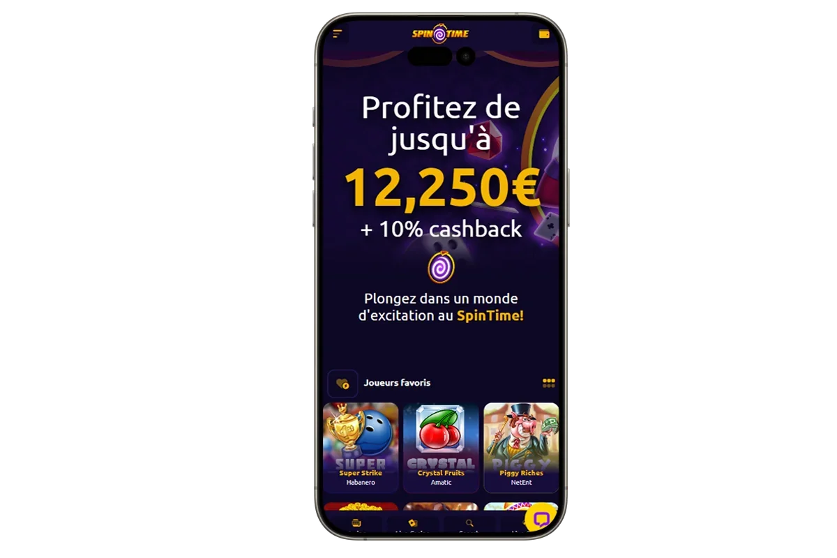 spintime casino sur mobile