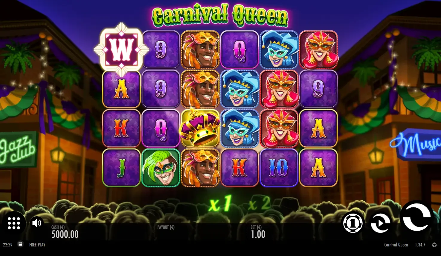 machine &agrave; sous Carnival Queen slot