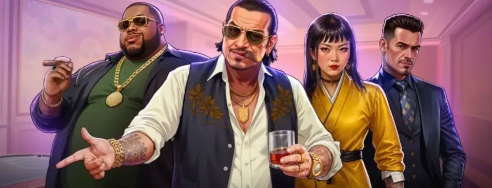 Personnages mafieux repr&eacute;sentant l&rsquo;univers de Mafia Casino en ligne