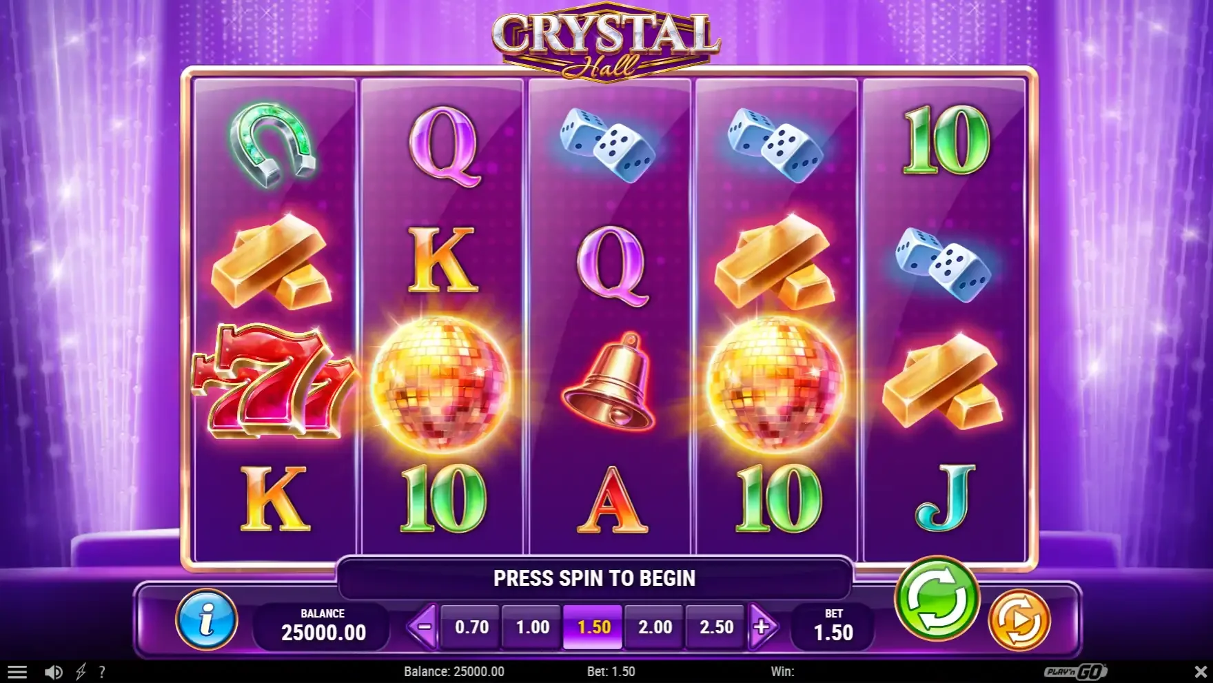 la machine &agrave; sous Crystal Hall