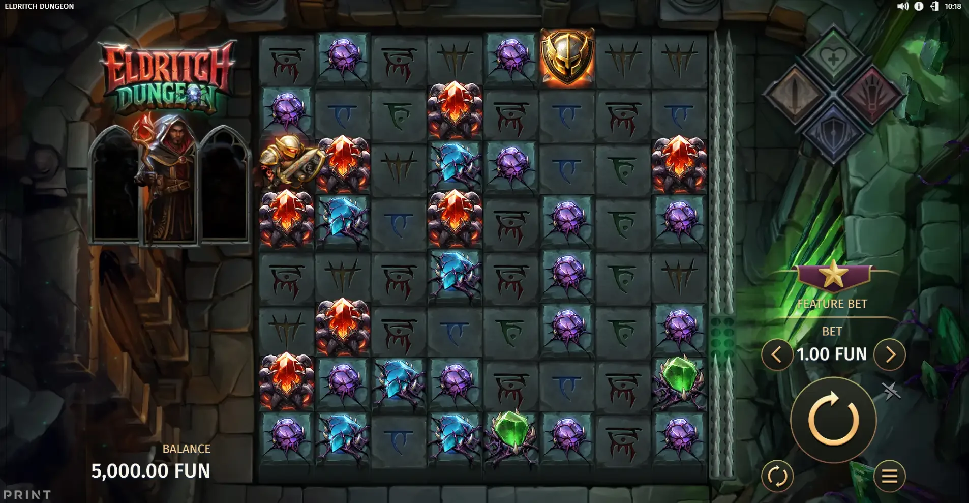 la machine &agrave; sous Eldritch Dungeon