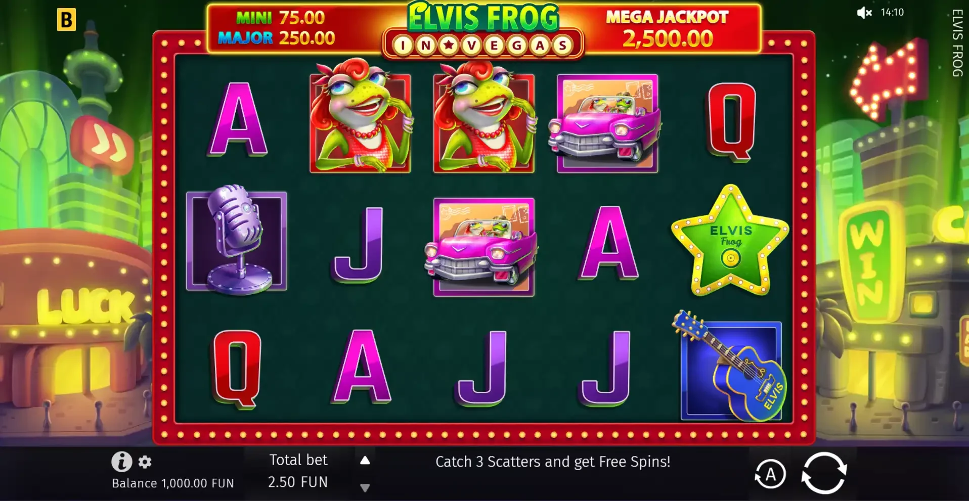 Elvis Frog in Vegas&nbsp;machine &agrave; sous