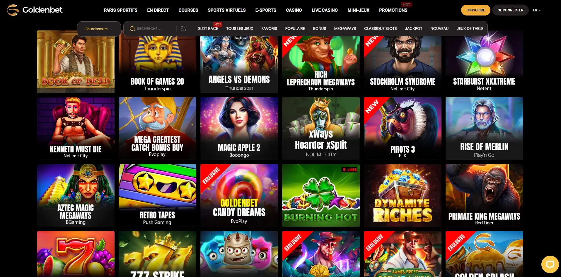 Machine &agrave; sous casino en ligne Goldenbet