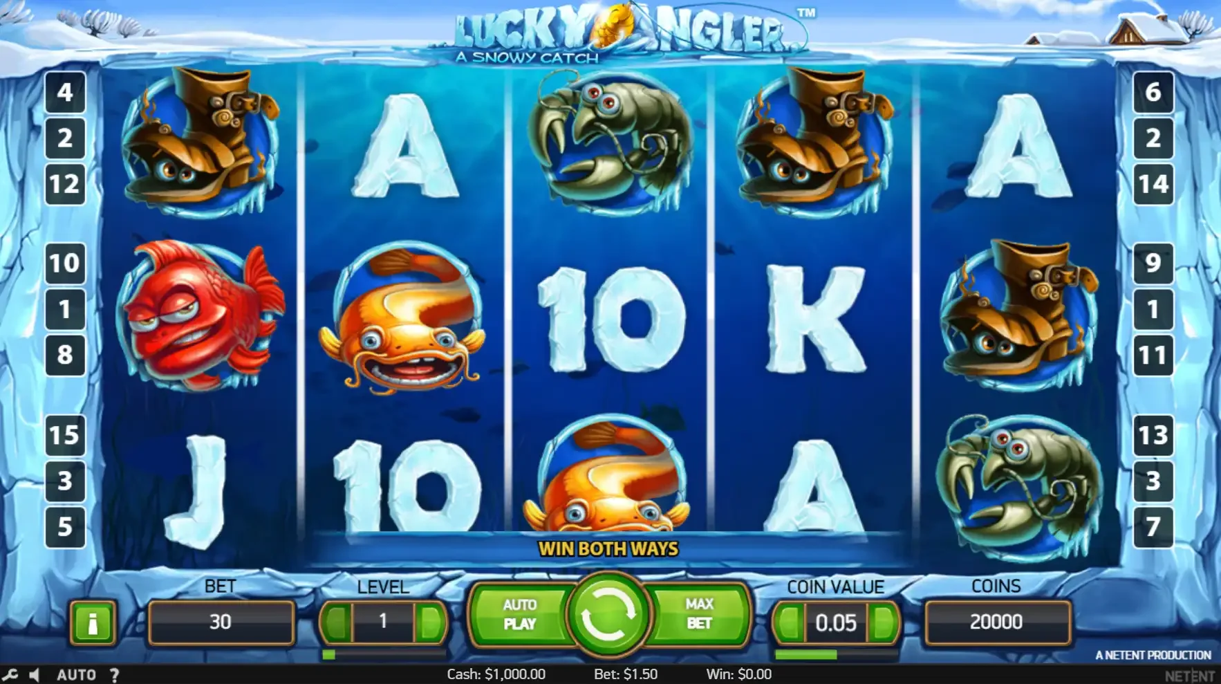 la machine &agrave; sous Lucky Angler