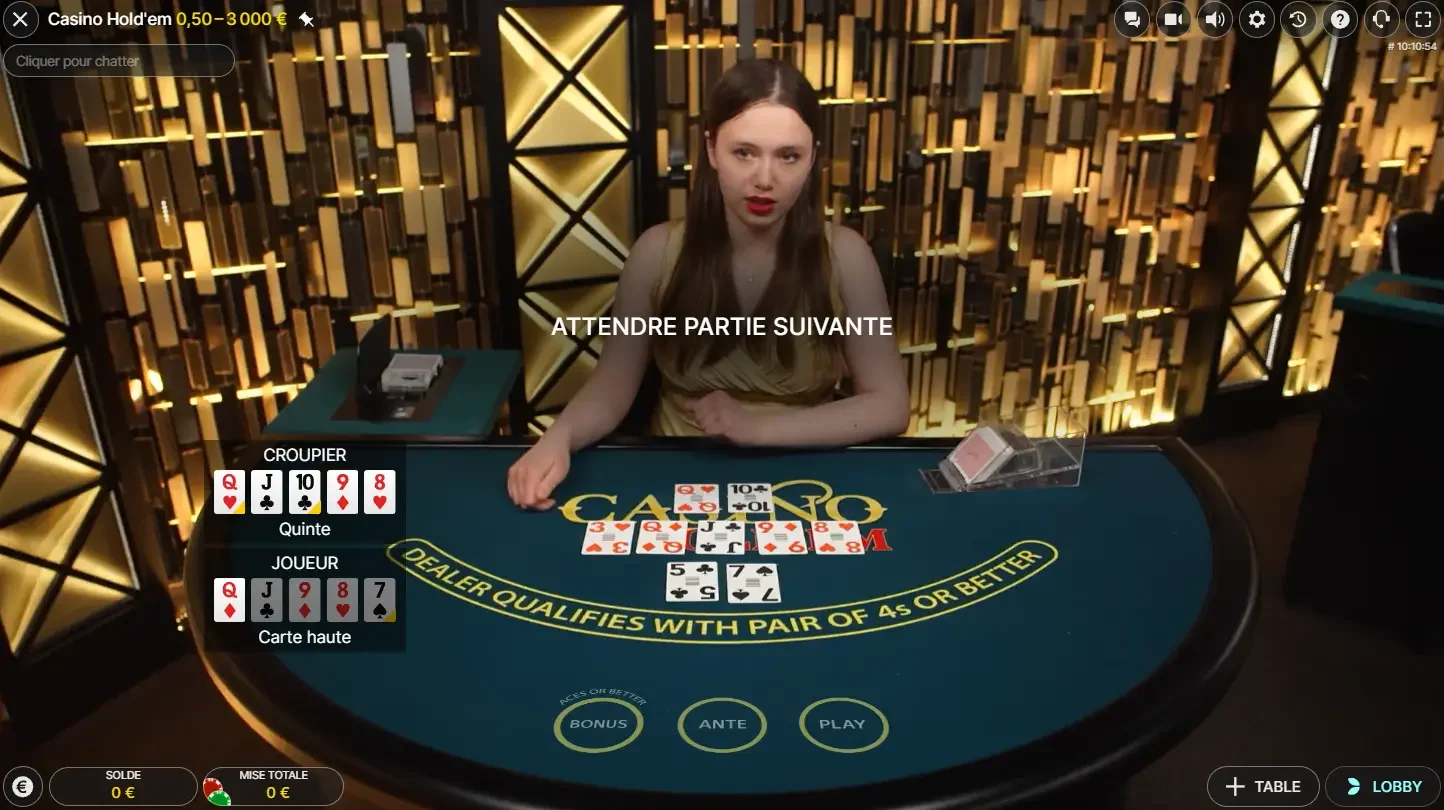 holdem casino poker evolution gaming