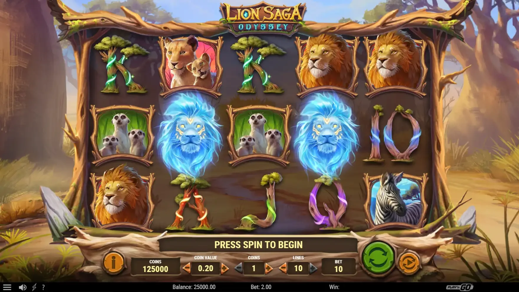 la machine &agrave; sous Lion Saga Odyssey
