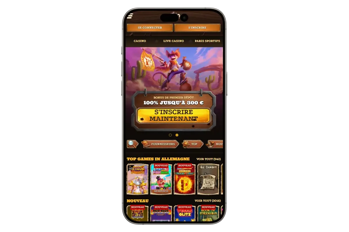 Version mobile du casino Lizaro avec bonus de bienvenue et inscription en ligne