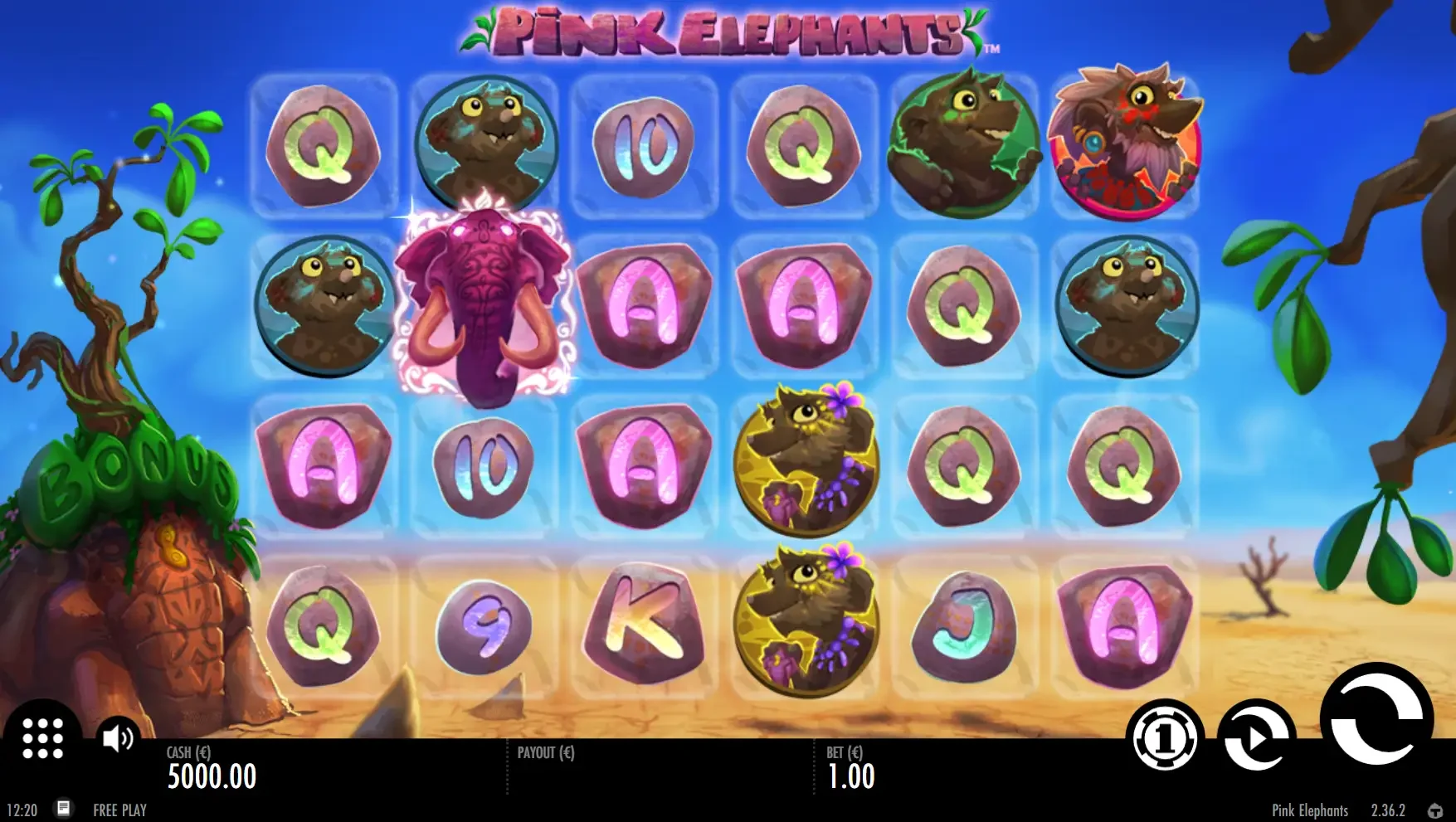 la machine &agrave; sous Pink Elephants