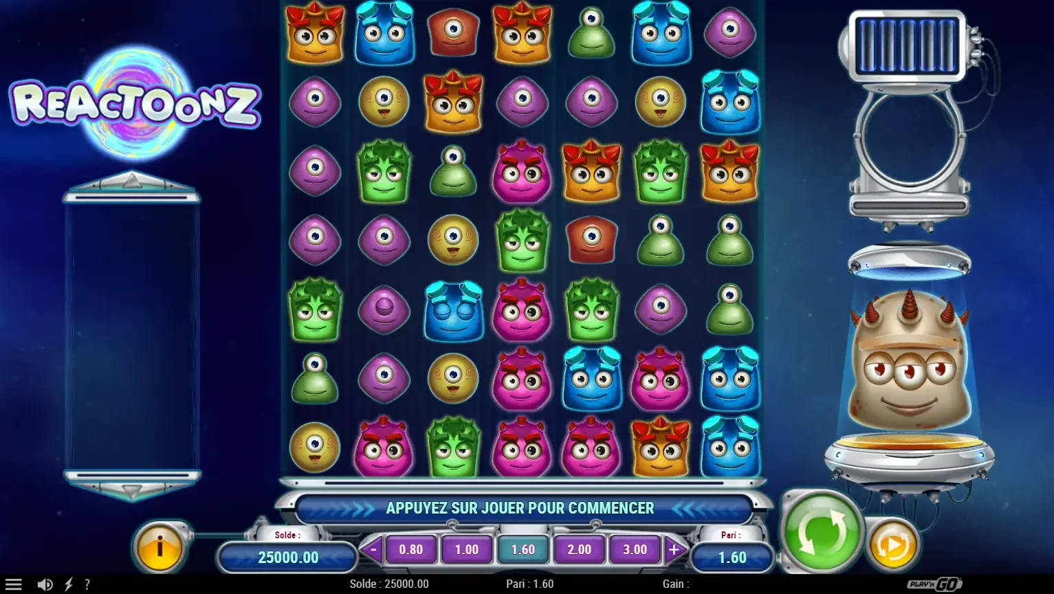 Machine &agrave; sous reactoonz slot