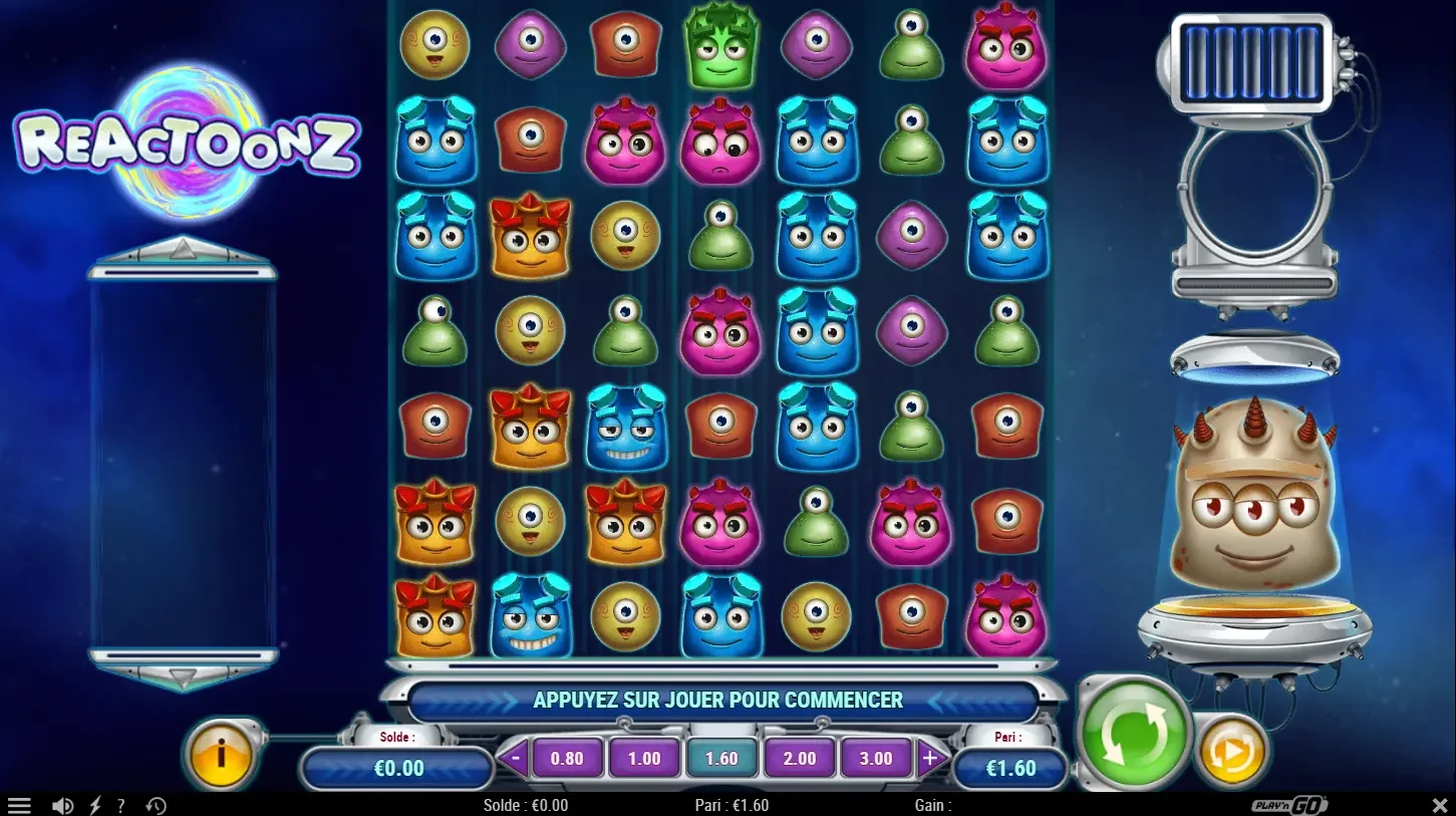 Reactoonz machine &agrave; sous slot