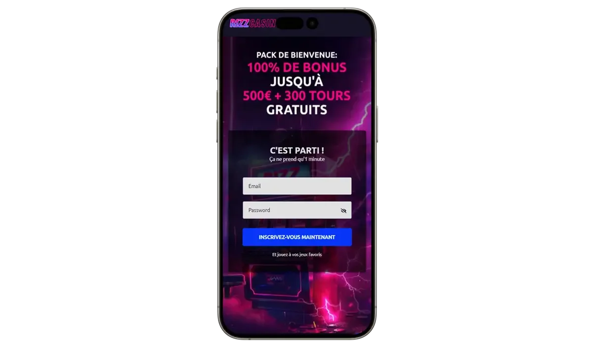 Rizz Casino sur Mobile