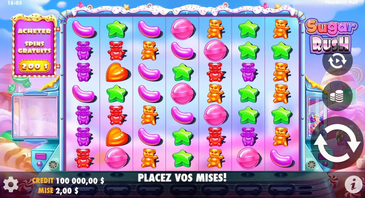 Sugar Rush machine &agrave; sous casino