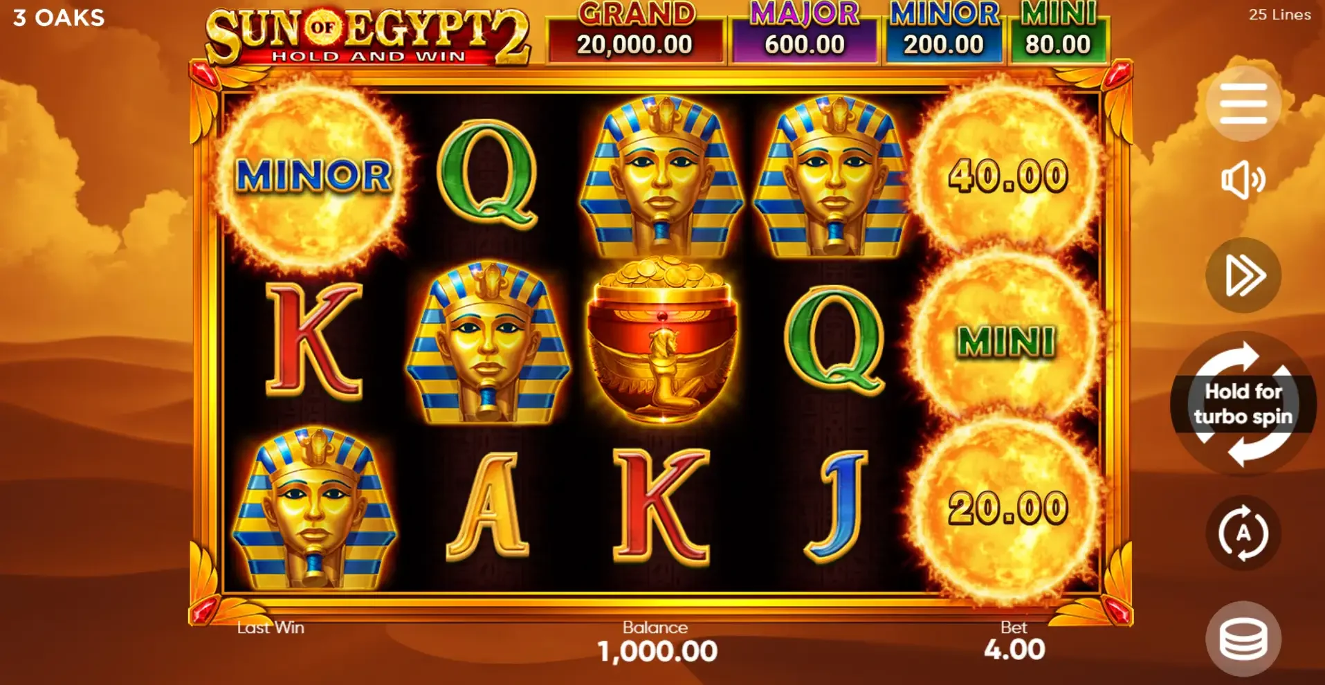 Sun of Egypt 2 machine &agrave; sous