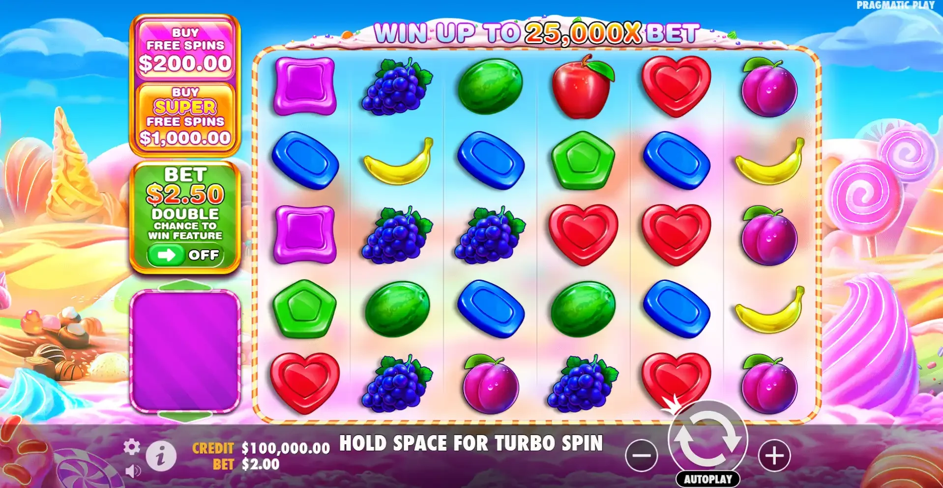 la machine &agrave; sous Sweet Bonanza 1000 Dice