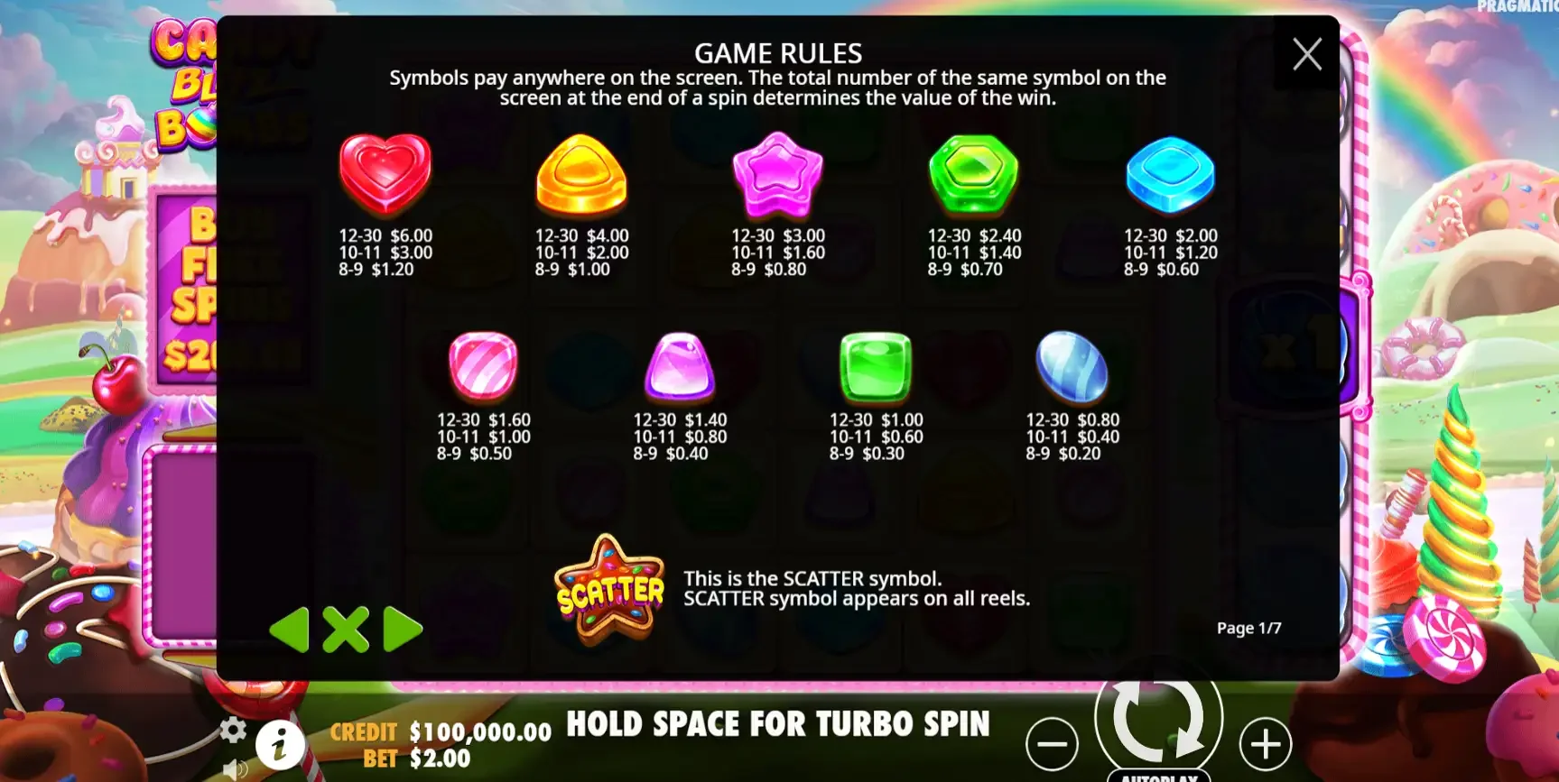 Symbole de la machine &agrave; sous Candy Blitz Bombs