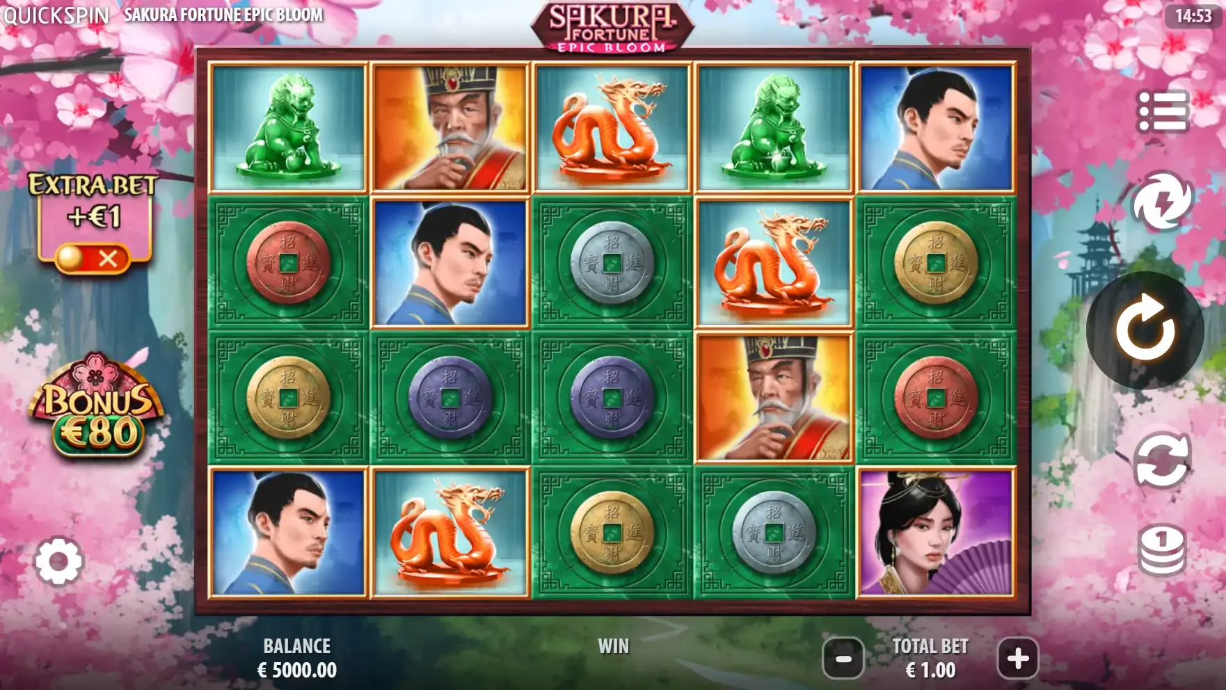 la machine &agrave; sous Sakura Fortune Epic Bloom