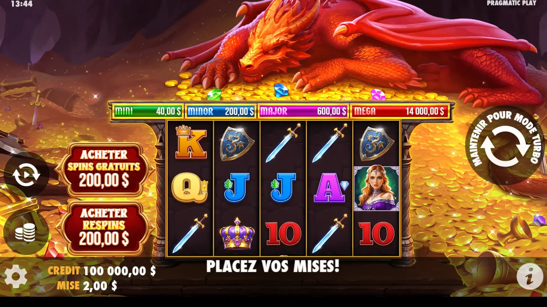 la machine &agrave; sous Sleeping Dragon