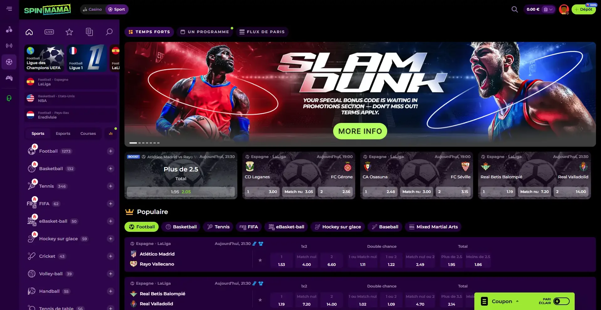 Sportbook spinmama casino