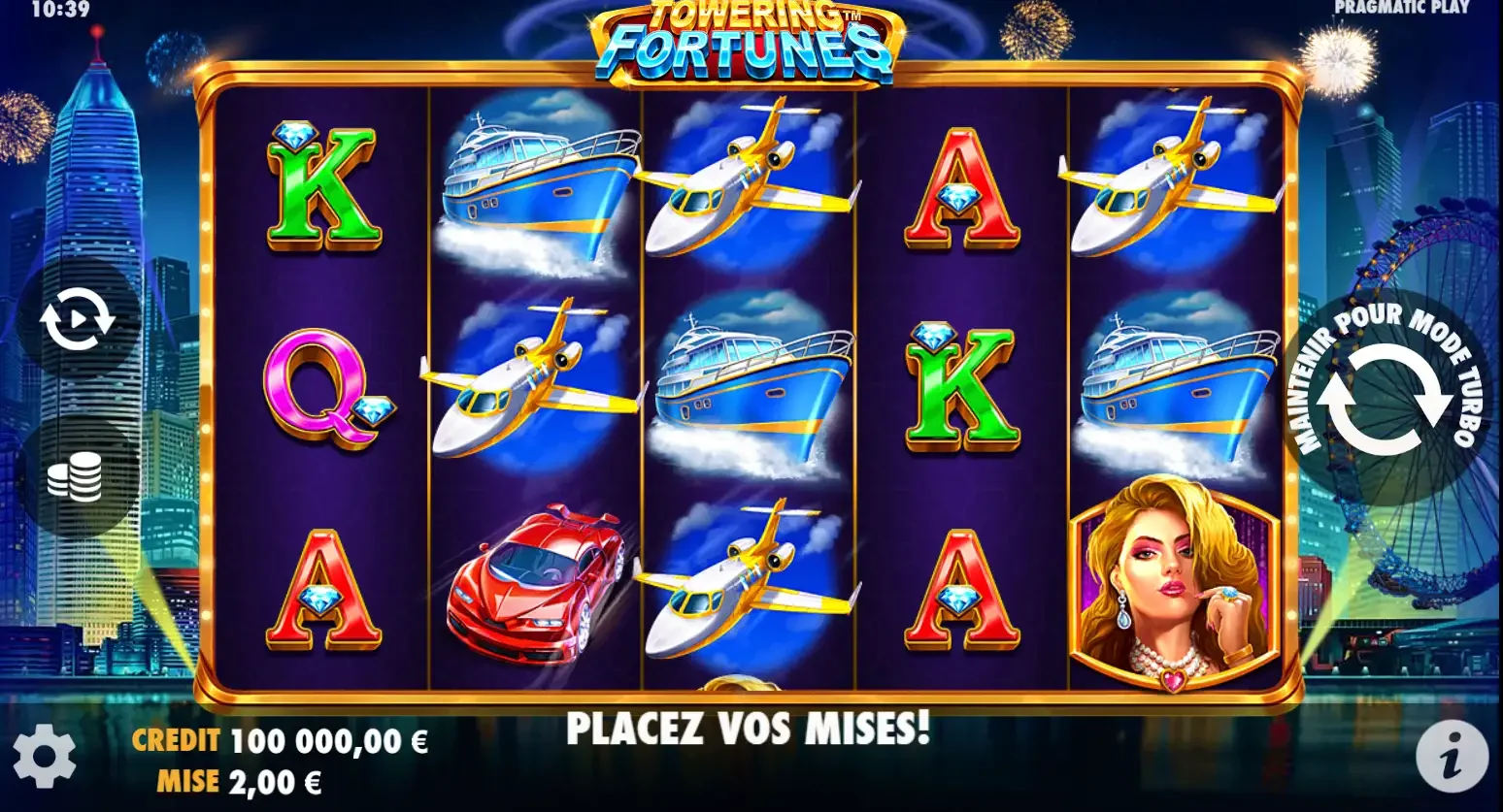la machine &agrave; sous Towering Fortunes