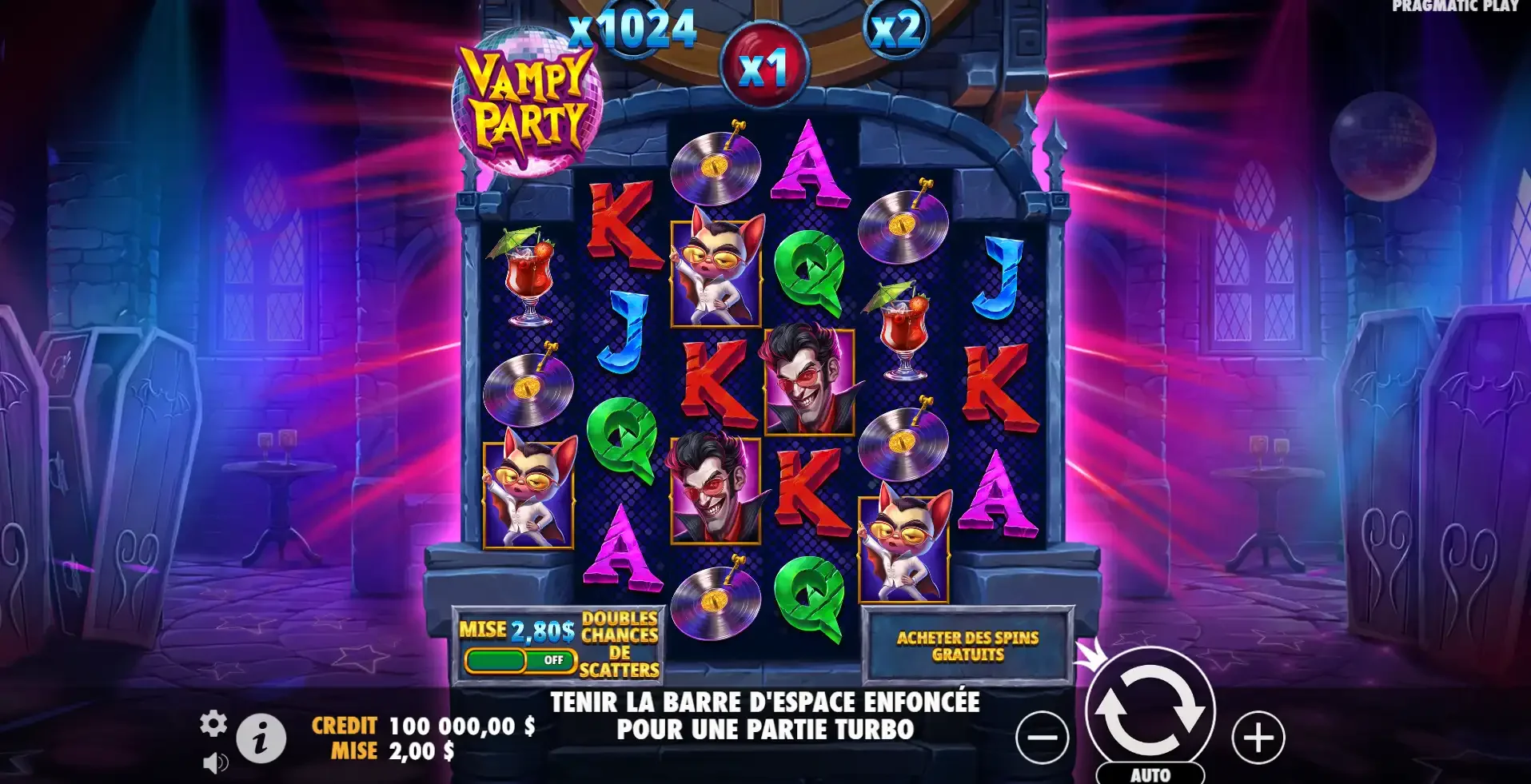 la machine &agrave; sous Vampy Party