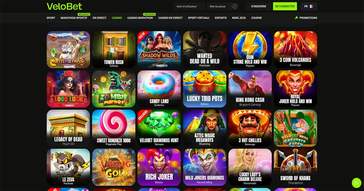 Machines a sous VeloBet casino avec jeux en ligne populaires et slots a jackpots