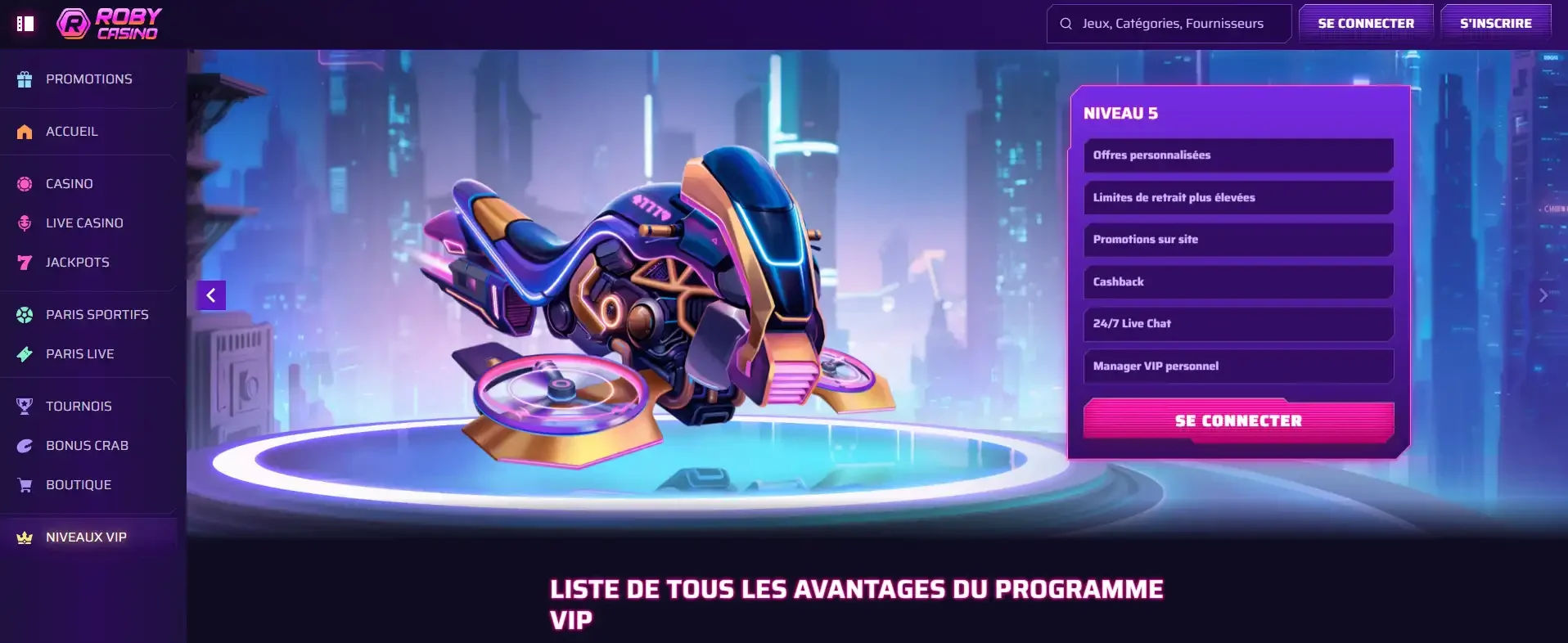 Robycasino rang vip