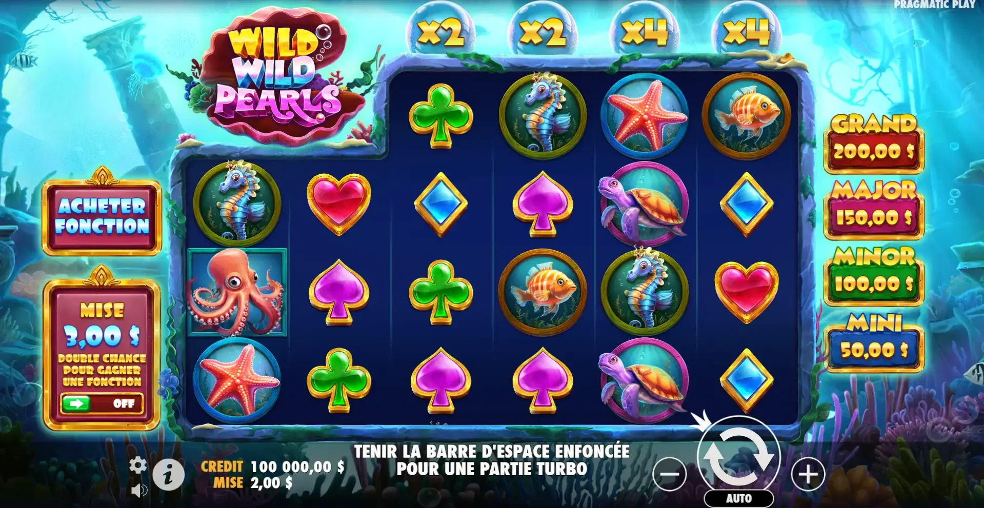la machine &agrave; sous Wild Wild Pearls