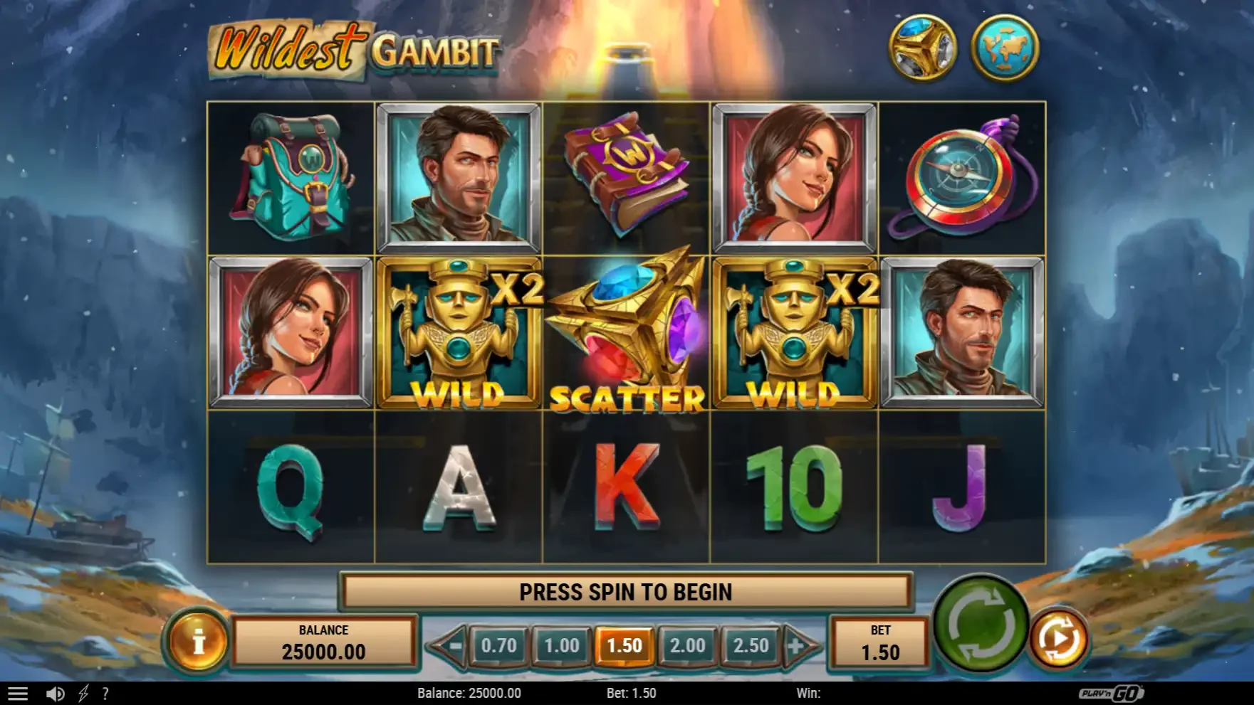 la machine &agrave; sous Wildest Gambit