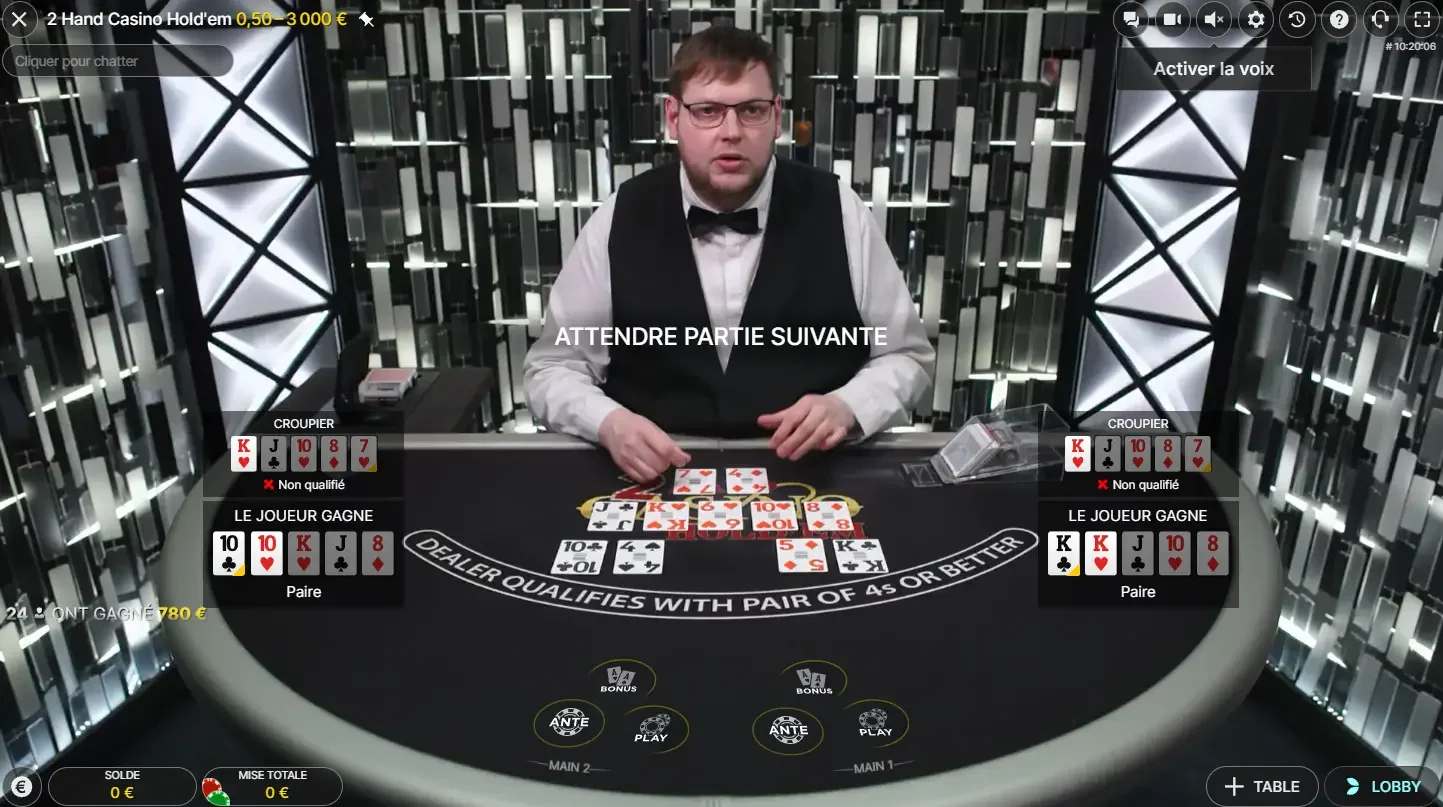 2 hand casino hold'em poker